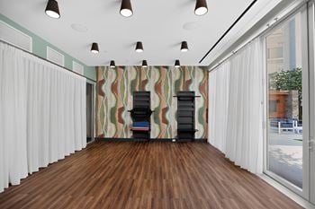 Indoor and outdoor yoga studio